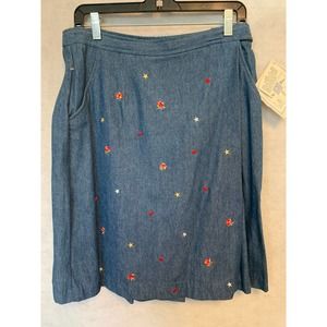 City Blues Denim Wrap Style Skort Women's Size 14 NWT